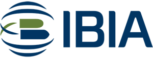 Logo of IBIA featuring stylized blue and green shapes forming a globe-like design to the left, with the bold blue letters "IBIA" to the right.